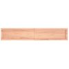 Encimera Baño Madera Maciza Tratada Marrón Claro 160x30x(2-4)cm Vidaxl