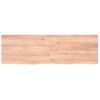 Encimera Baño Madera Maciza Tratada Marrón Claro 160x50x(2-4)cm Vidaxl