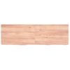 Encimera Baño Madera Maciza Tratada Marrón Claro 160x50x(2-6)cm Vidaxl