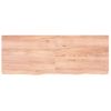 Encimera Baño Madera Maciza Tratada Marrón Claro 160x60x(2-6)cm Vidaxl