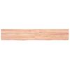 Encimera Baño Madera Maciza Tratada Marrón Claro 180x30x(2-4)cm Vidaxl