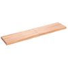 Encimera Baño Madera Maciza Tratada Marrón Claro 180x40x(2-6)cm Vidaxl