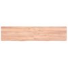 Encimera Baño Madera Maciza Tratada Marrón Claro 180x40x(2-6)cm Vidaxl