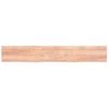 Encimera Baño Madera Maciza Tratada Marrón Claro 200x30x(2-4)cm Vidaxl