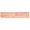 Encimera Baño Madera Maciza Tratada Marrón Claro 200x40x(2-4)cm Vidaxl