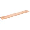 Encimera Baño Madera Maciza Tratada Marrón Claro 220x30x(2-4)cm Vidaxl