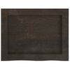 Encimera Baño Madera Maciza Tratada Marrón Oscuro 40x30x(2-4)cm Vidaxl