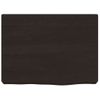 Encimera Baño Madera Maciza Tratada Marrón Oscuro 40x30x(2-6)cm Vidaxl