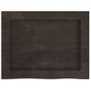 Encimera Baño Madera Maciza Tratada Marrón Oscuro 40x30x(2-6)cm Vidaxl