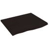 Encimera Baño Madera Maciza Tratada Marrón Oscuro 60x50x(2-6)cm Vidaxl