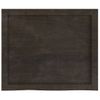 Encimera Baño Madera Maciza Tratada Marrón Oscuro 60x50x(2-6)cm Vidaxl