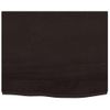 Encimera De Baño Madera Tratada Marrón Oscuro 60x60x(2-4) Cm Vidaxl