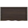 Encimera Baño Madera Maciza Tratada Marrón Oscuro 80x40x(2-6)cm Vidaxl