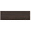 Encimera De Baño Madera Tratada Marrón Oscuro 100x30x(2-6) Cm Vidaxl