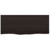 Encimera De Baño Madera Tratada Marrón Oscuro 100x40x(2-6) Cm Vidaxl