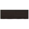 Encimera De Baño Madera Tratada Marrón Oscuro 120x40x(2-4) Cm Vidaxl