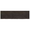 Encimera De Baño Madera Tratada Marrón Oscuro 180x50x(2-4) Cm Vidaxl