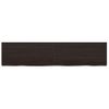 Encimera De Baño Madera Tratada Marrón Oscuro 220x50x(2-4) Cm Vidaxl