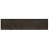 Encimera De Baño Madera Tratada Marrón Oscuro 220x50x(2-4) Cm Vidaxl