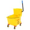 Cubo Para Fregona Con Escurridor Y Ruedas Pp Amarillo 36 L Vidaxl