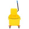 Cubo Para Fregona Con Escurridor Y Ruedas Pp Amarillo 36 L Vidaxl