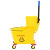 Cubo Para Fregona Con Escurridor Y Ruedas Pp Amarillo 36 L Vidaxl