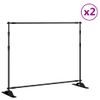 Soportes De Telón De Fondo 2 Uds Acero Negro 254x243 Cm Vidaxl