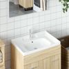 Lavabo De Baño Rectangular Cerámica Blanco 71x48x23 Cm Vidaxl