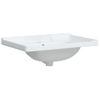 Lavabo De Baño Rectangular Cerámica Blanco 71x48x23 Cm Vidaxl