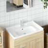 Lavabo De Baño Rectangular Cerámica Blanco 91,5x48x23 Cm Vidaxl