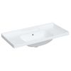 Lavabo De Baño Rectangular Cerámica Blanco 100x48x23 Cm Vidaxl