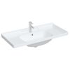 Lavabo De Baño Rectangular Cerámica Blanco 100x48x23 Cm Vidaxl