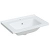 Lavabo De Baño Rectangular Cerámica Blanco 71x48x19,5 Cm Vidaxl