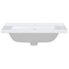 Lavabo De Baño Rectangular Cerámica Blanco 71x48x19,5 Cm Vidaxl