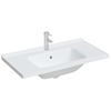 Lavabo De Baño Rectangular Cerámica Blanco 91,5x48x19,5 Cm Vidaxl