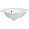 Lavabo De Baño Ovalado Cerámica Blanco 52x46x20 Cm Vidaxl