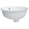 Lavabo De Baño Ovalado Cerámica Blanco 38,5x33,5x19 Cm Vidaxl