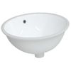 Lavabo De Baño Ovalado Cerámica Blanco 47x39x21 Cm Vidaxl