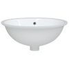 Lavabo De Baño Ovalado Cerámica Blanco 47x39x21 Cm Vidaxl