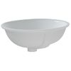 Lavabo De Baño Ovalado Cerámica Blanco 47x39x21 Cm Vidaxl