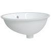 Lavabo De Baño Ovalado Cerámica Blanco 49x40,5x21 Cm Vidaxl