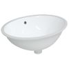 Lavabo De Baño Ovalado Cerámica Blanco 56x41x20 Cm Vidaxl