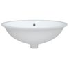 Lavabo De Baño Ovalado Cerámica Blanco 56x41x20 Cm Vidaxl