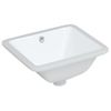 Lavabo De Baño Rectangular Cerámica Blanco 36,5x32x15,5 Cm Vidaxl