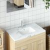 Lavabo De Baño Rectangular Cerámica Blanco 36,5x32x15,5 Cm Vidaxl