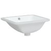 Lavabo De Baño Rectangular Cerámica Blanco 36,5x32x15,5 Cm Vidaxl