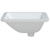 Lavabo De Baño Rectangular Cerámica Blanco 36,5x32x15,5 Cm Vidaxl