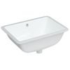 Lavabo De Baño Rectangular Cerámica Blanco 55,5x37,5x19 Cm Vidaxl