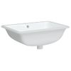 Lavabo De Baño Rectangular Cerámica Blanco 55,5x37,5x19 Cm Vidaxl