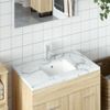 Lavabo De Baño Rectangular Cerámica Blanco 36x31,5x16,5 Cm Vidaxl